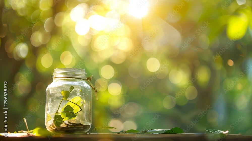 coin in a glass jar coin in a glass jar