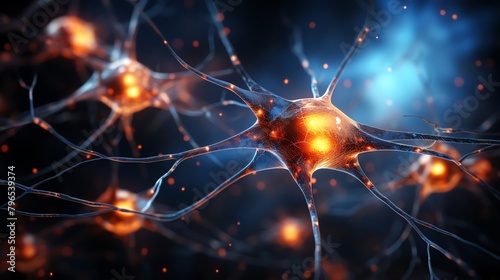 Neurons firing in the brain