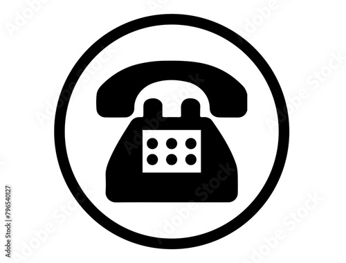 Telephone symbol silhouette vector art