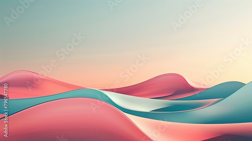 A beautiful landscape with pink and blue colors