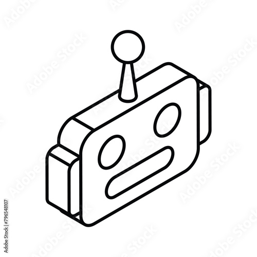 Creatively crafted isometric icon of ai robot 