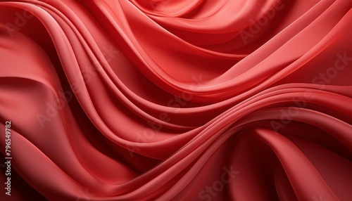 a close up of a red fabric photo