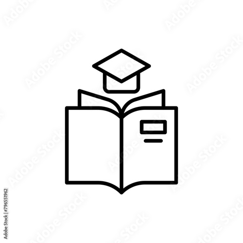 Journal book outline icons, minimalist vector illustration ,simple transparent graphic element .Isolated on white background