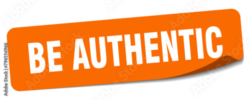 be authentic sticker. be authentic label
