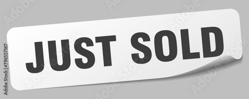 just sold sticker. just sold label