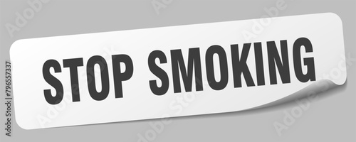 stop smoking sticker. stop smoking label
