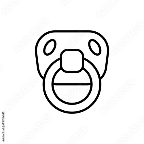 Pacifier outline icons, minimalist vector illustration ,simple transparent graphic element .Isolated on white background