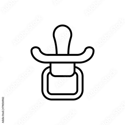 Pacifier outline icons, minimalist vector illustration ,simple transparent graphic element .Isolated on white background