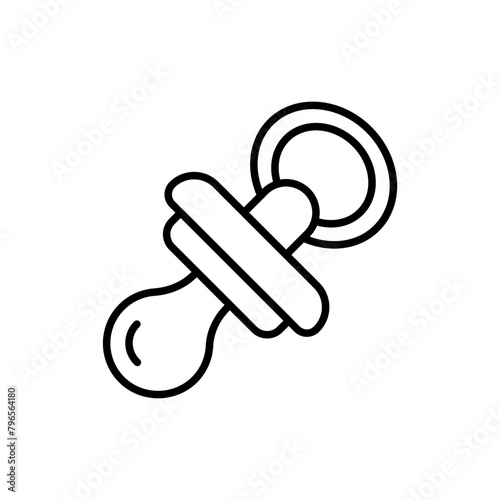 Pacifier outline icons, minimalist vector illustration ,simple transparent graphic element .Isolated on white background