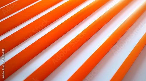 Dynamic orange and pure white stripes.