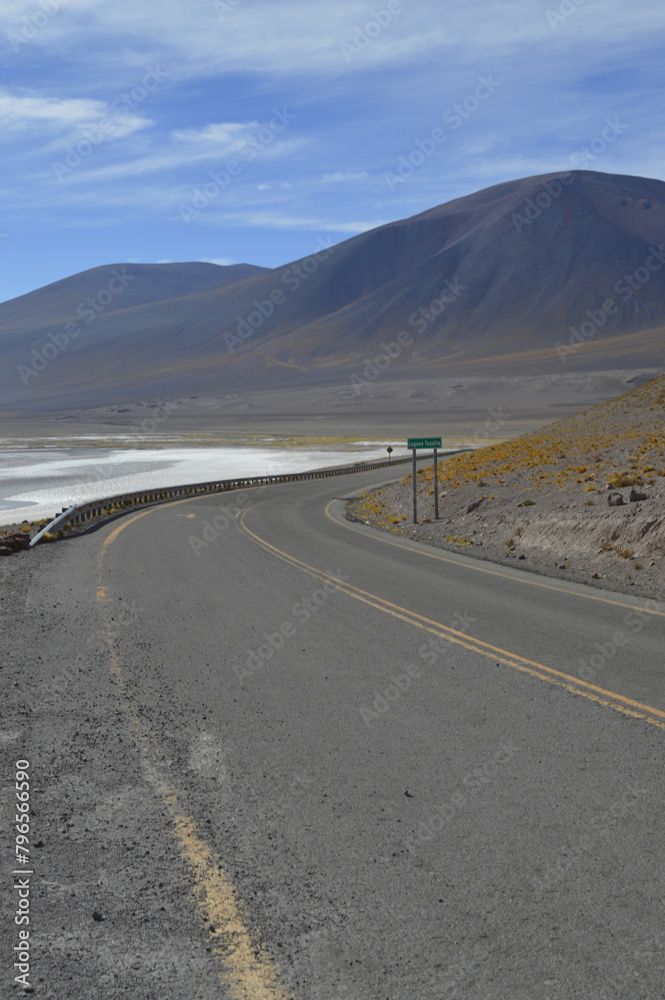 Fototapeta premium Estrada pelo Deserto do Atacama