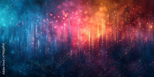 A colorful, abstract background with a lot of dots and lines