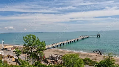 Wallpaper Mural Burgas Pier,the symbol of the city.Burgas is one of the most vibrant cities in Bulgaria, having a wide public beach and turquoise water. Torontodigital.ca