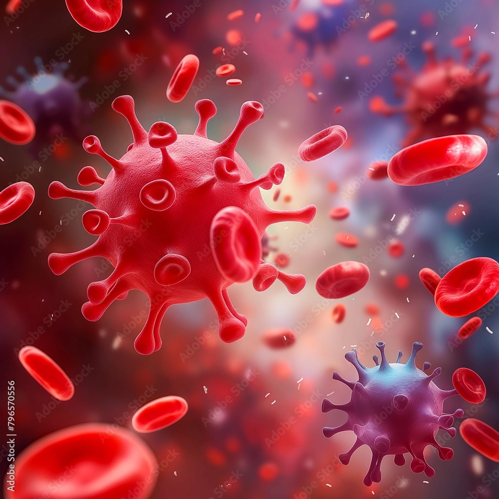 Abstract background of microorganisms, viruses and molecules close-up. Abstract background of microorganisms, viruses and molecules close-up.