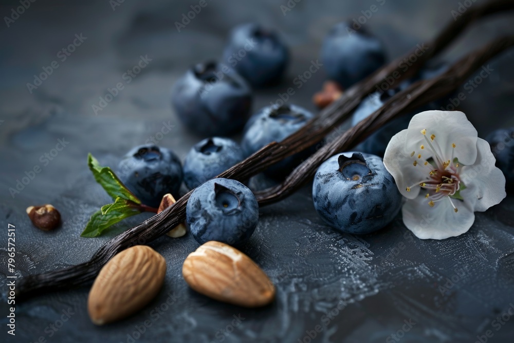 Pouring hot melt chocolate on Marshmallow, black background, close-up, macro. Beautiful simple AI generated image in 4K, unique.
