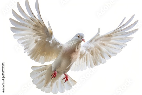 White pigeon animal flying bird #796573983