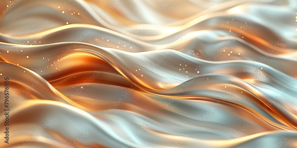 custom made wallpaper toronto digitalA wave of gold and white fabric with a golden glow