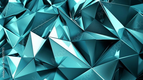 Cyan triangles forming an abstract and intriguing geometric background.