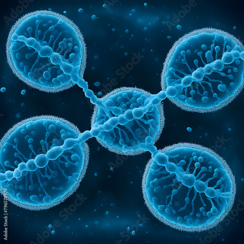 tiny cells during cell division, ai-generatet