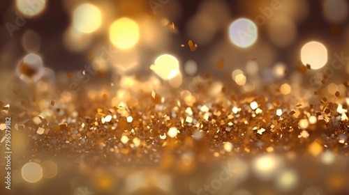 lights grunge background gold glitter generative ai