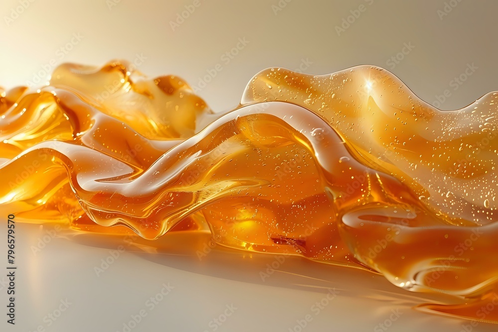 Elegant Simplicity: Viscous Gold Liquid in Glass Vessel Elegant Simplicity: Viscous Gold Liquid in Glass Vessel