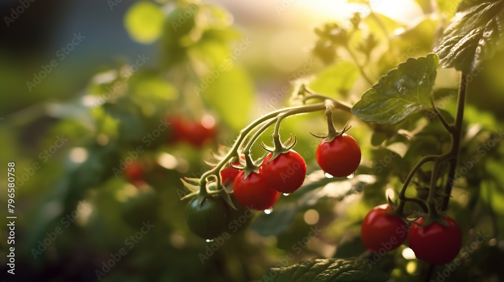 Beautiful fruit blurred background Generative AI