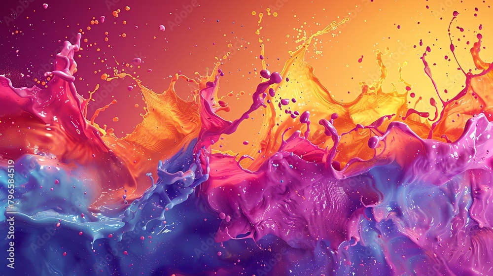 an abstract mix of vibrant splashes, ideal for web backgrounds or promotional materials an abstract mix of vibrant splashes, ideal for web backgrounds or promotional materials