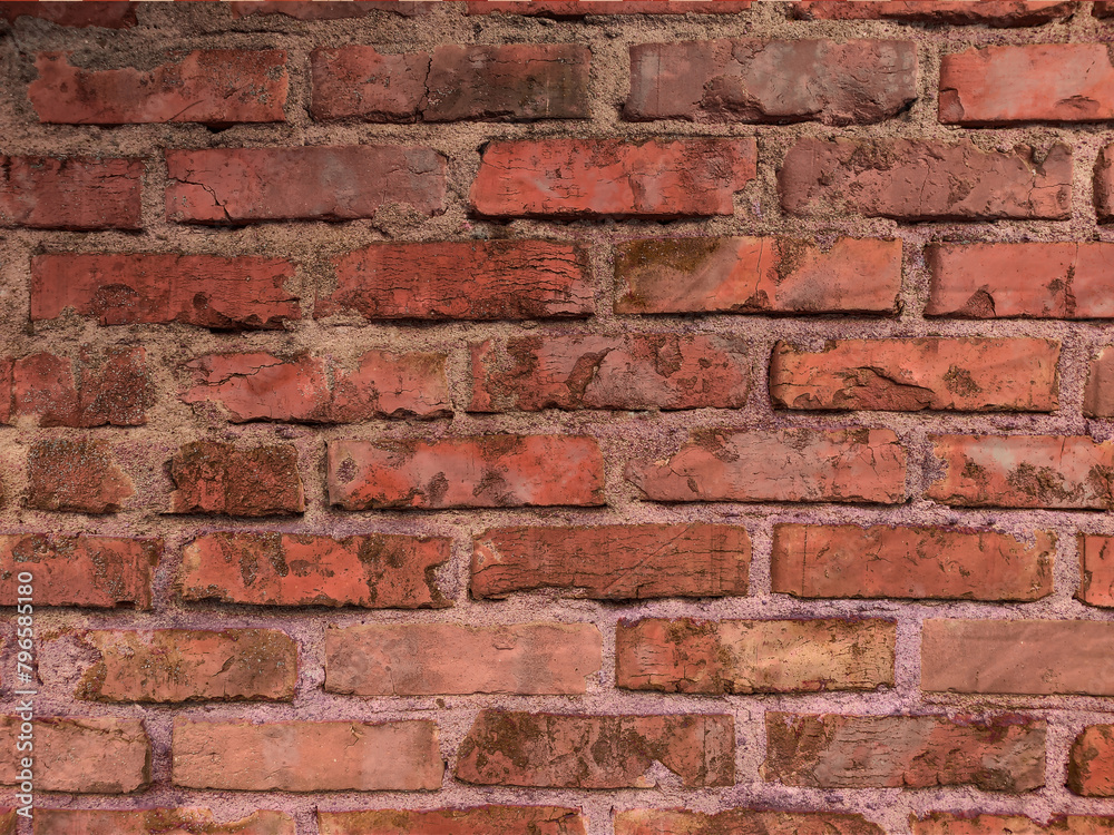 Texture of old dark brown and red brick wall background. Texture of old dark brown and red brick wall background.