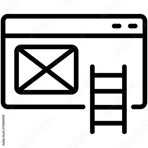 build website line icon