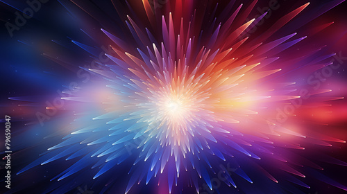Dynamic Colorful Explosion Light Background Illustration