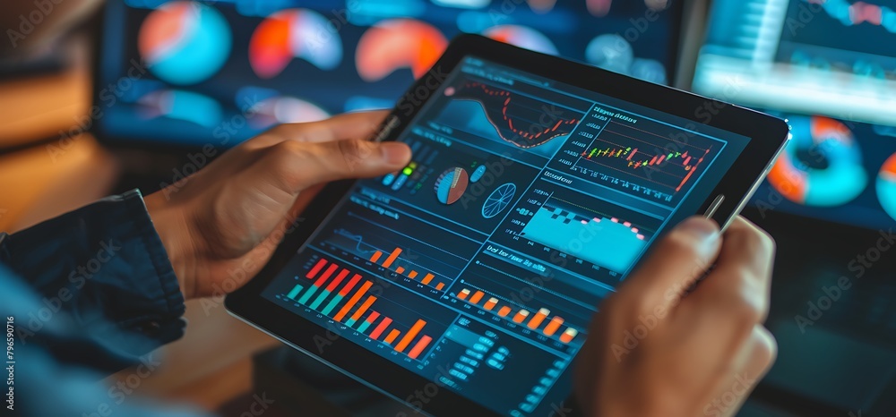 © AS Studio - Power of data interpretation and digital marketing strategy with a real photo depicting a person analyzing financial data on a tablet. Exemplifying the modern approach to financial analysis and bus. © AS Studio - Power of data interpretation and digital marketing strategy with a real photo depicting a person analyzing financial data on a tablet. Exemplifying the modern approach to financial analysis and bus.