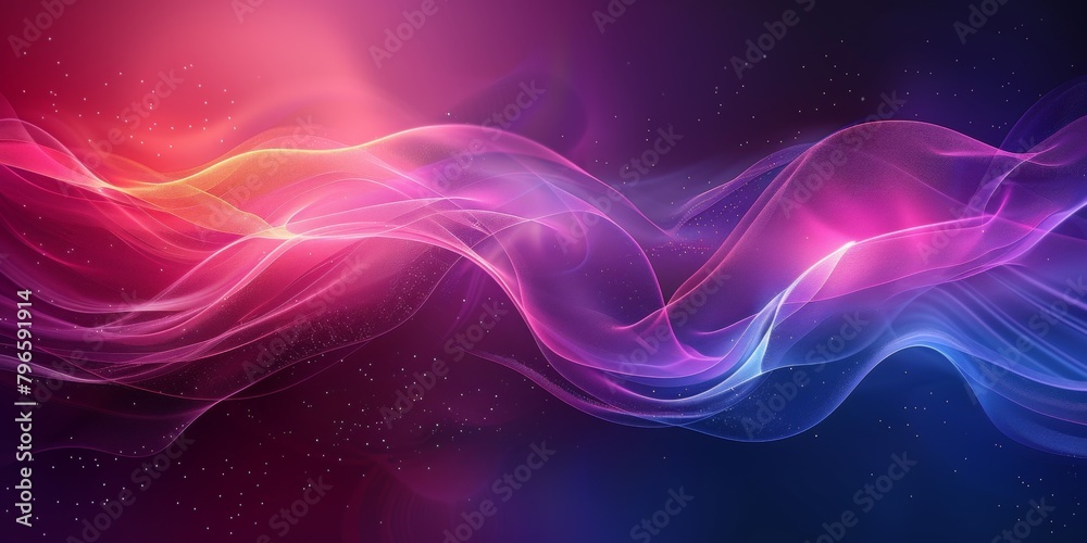 Fototapeta premium A colorful wave of light with purple and blue colors