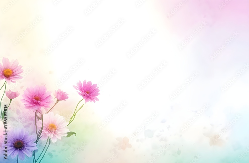 A vibrant colorful background with flowers
