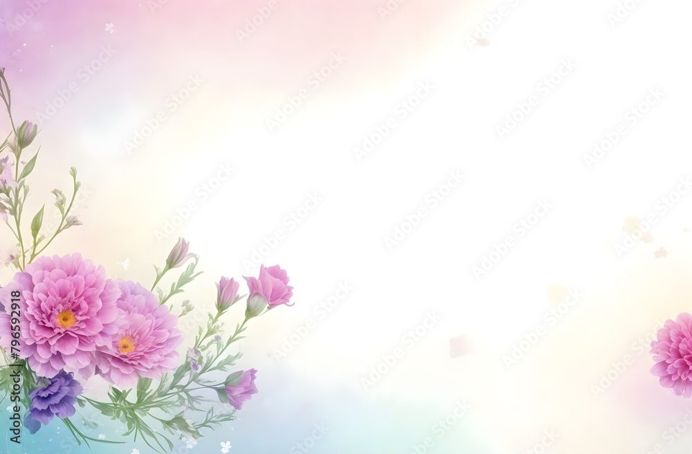 A vibrant colorful background with flowers