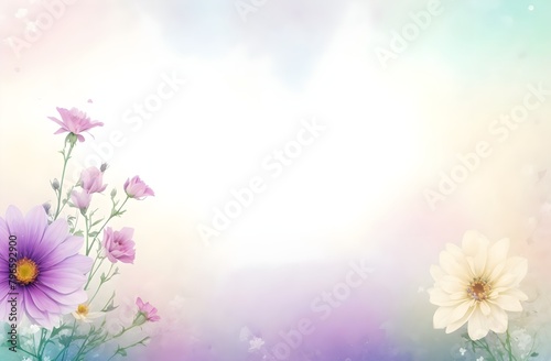 A vibrant colorful background with flowers