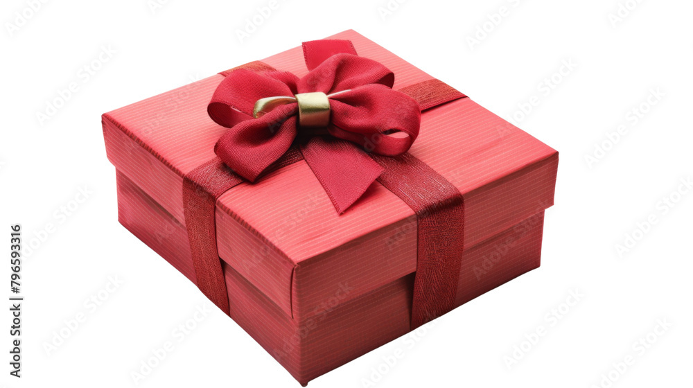 Red gift box isolated on white background Red gift box isolated on white background