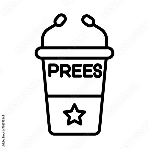 press conference line icon