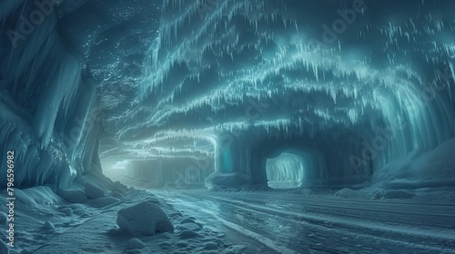 Aurora artifact amidst stellar stalactites, natures masterpiece unveiled