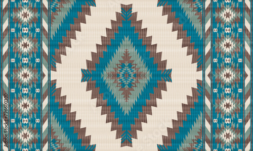 American tribal ethnic native pattern.Traditional Navajo,Aztec,Apache,Southwest and Mexican style fabric pattern.Abstract vector motifs pattern.For fabric,clothing,blanket,carpet,woven,wrap,decoration