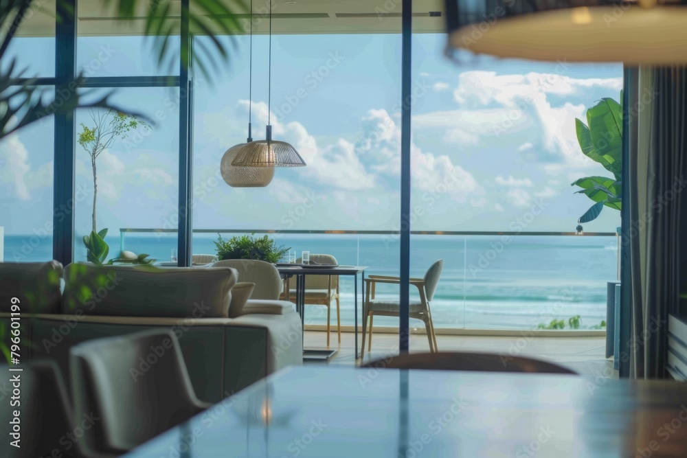 With its sleek, modern architecture and floor-to-ceiling windows, the luxury apartment seamlessly integrates indoor and outdoor living, allowing residents to fully immerse themselves in the beauty