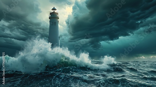 lighthouse in the ocean © SHAPTOS