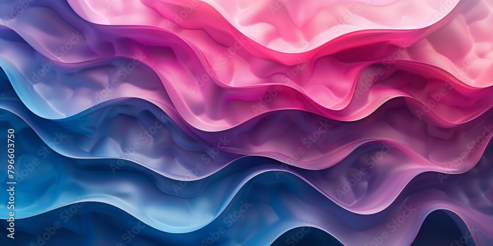 A colorful, abstract image of a wave with blue, pink, and purple colors