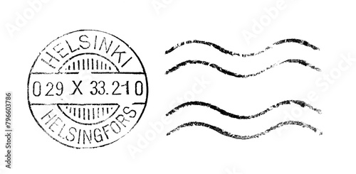Stamp of the Finnish mail isolated on a white background