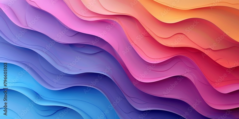 A colorful, abstract painting of a wave with a rainbow background A colorful, abstract painting of a wave with a rainbow background