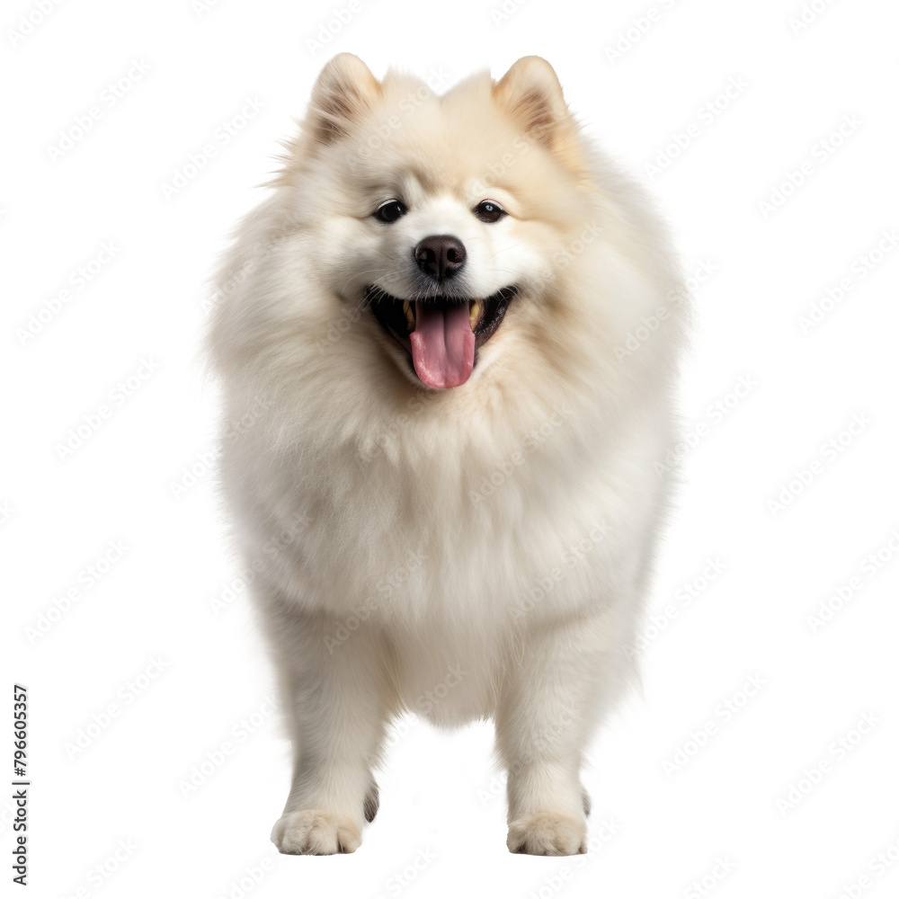 cute dog looking isolated on white