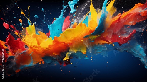 Paint Splash 8k Desktop Wallpaper.