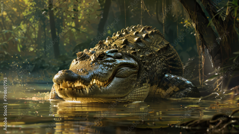 A saltwater crocodile