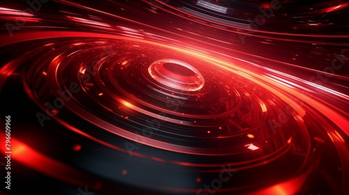 Red futuristic technology background with organic motion.