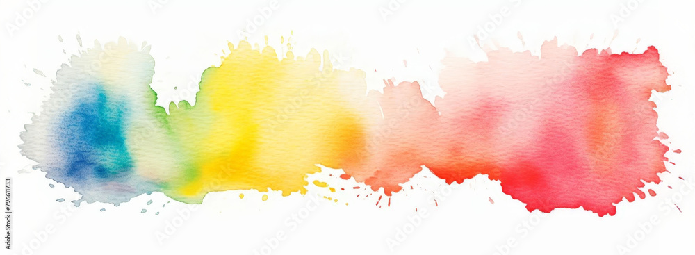  rainbow watercolor splash