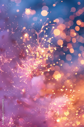 Firework Sparklers  Celebratory Bursts of Light on a Magical Evening